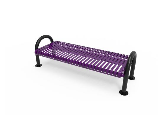 Slatted Steel MOD Bench without Back